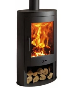 STUFA A LEGNA PANADERO "OVAL" GRIGIO 8,7 KW